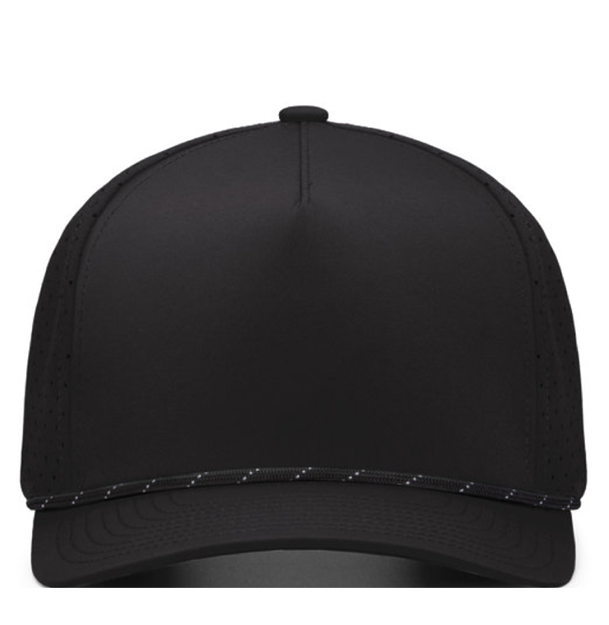 Pacific Headware PHP424 BLACK/BLACK/WHITE front