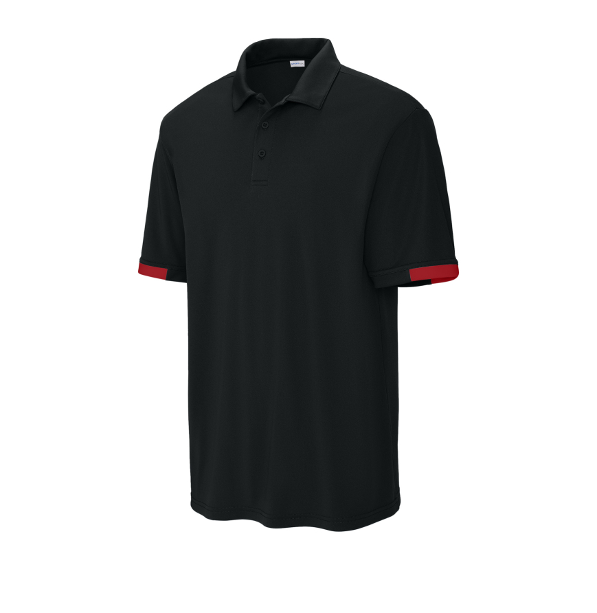 Sport-Tek ST444 Blk/DpRed front