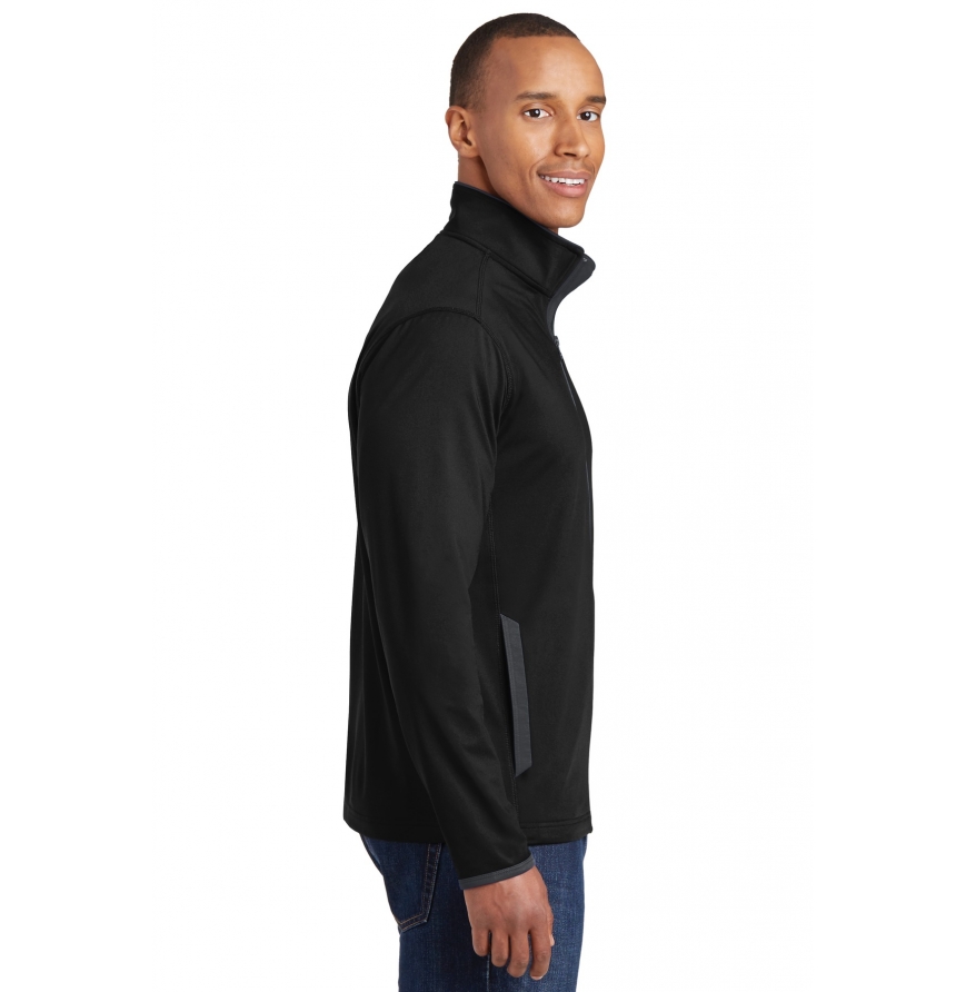 Sport-Tek ST853 Black/ Charcoal Grey right