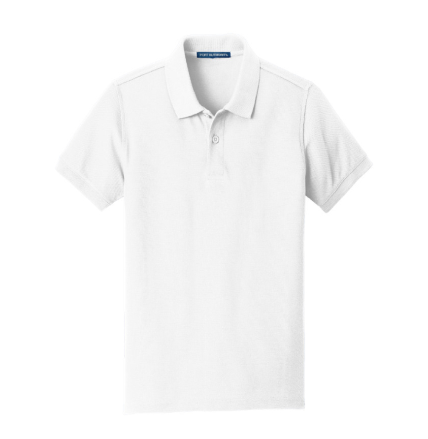 Port Authority Y100 White front