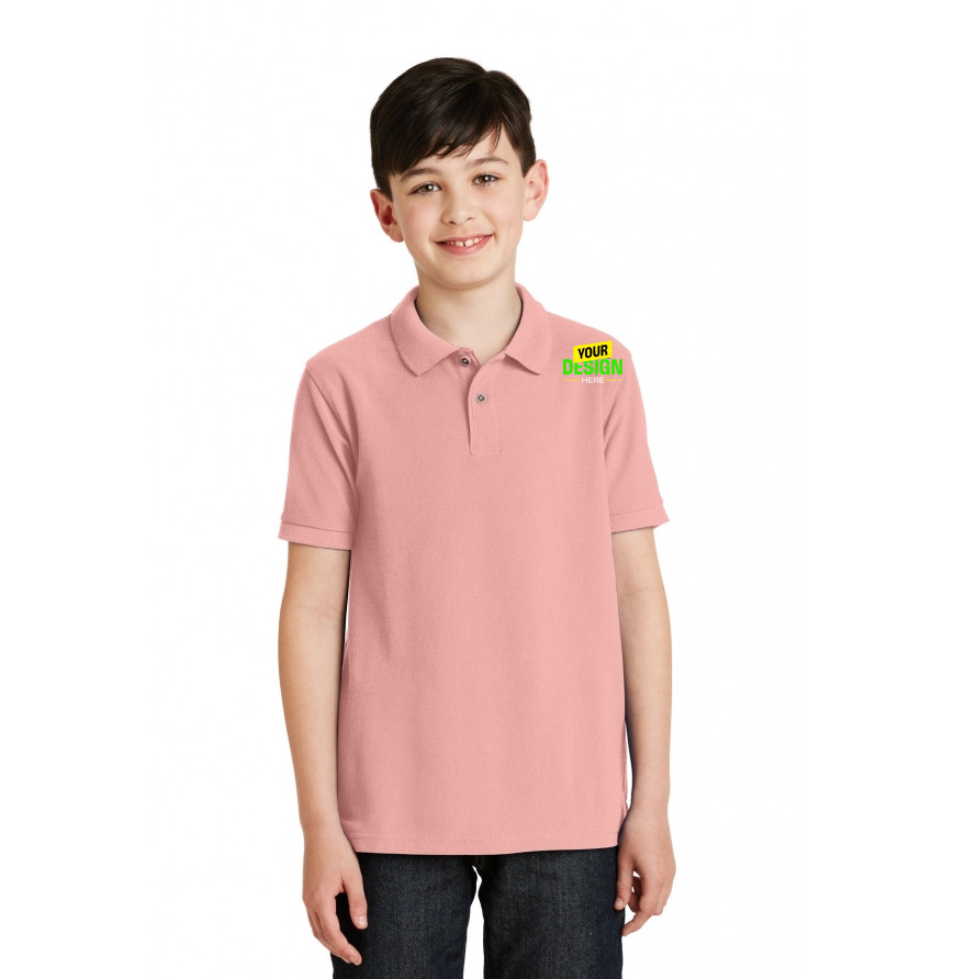 Port Authority Y500 Light Pink front
