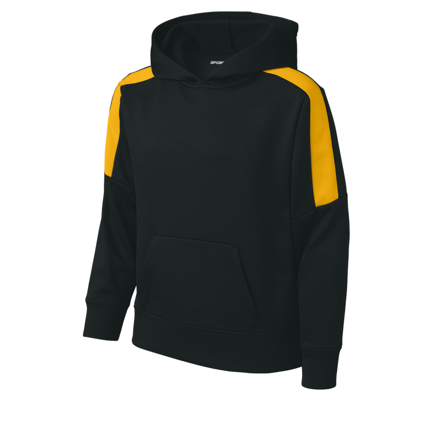 Sport-Tek YST255 Black/Gold front