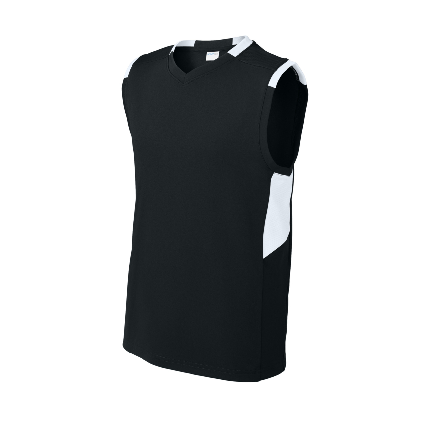 Sport-Tek YST441 Blk/White front