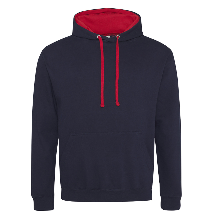 Just Hoods By AWDis JHA003 FRNCH NVY/ FR RD front