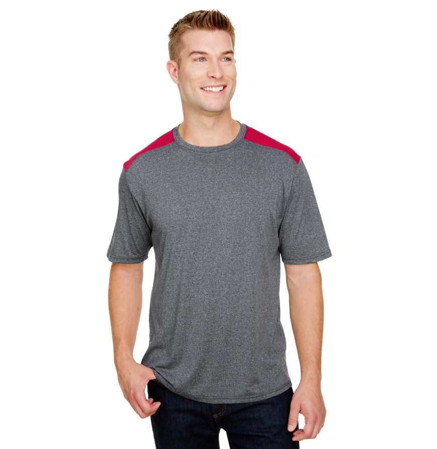 A4 Apparel N3100 Heather Scarlet front