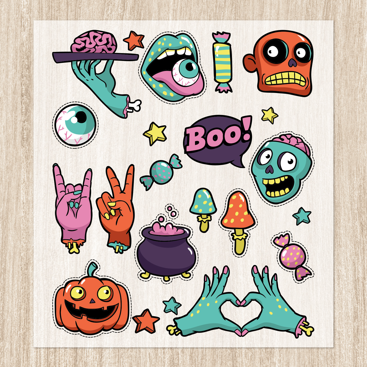Spooky Vibes: Colorful Halloween DTF Crafts – (22