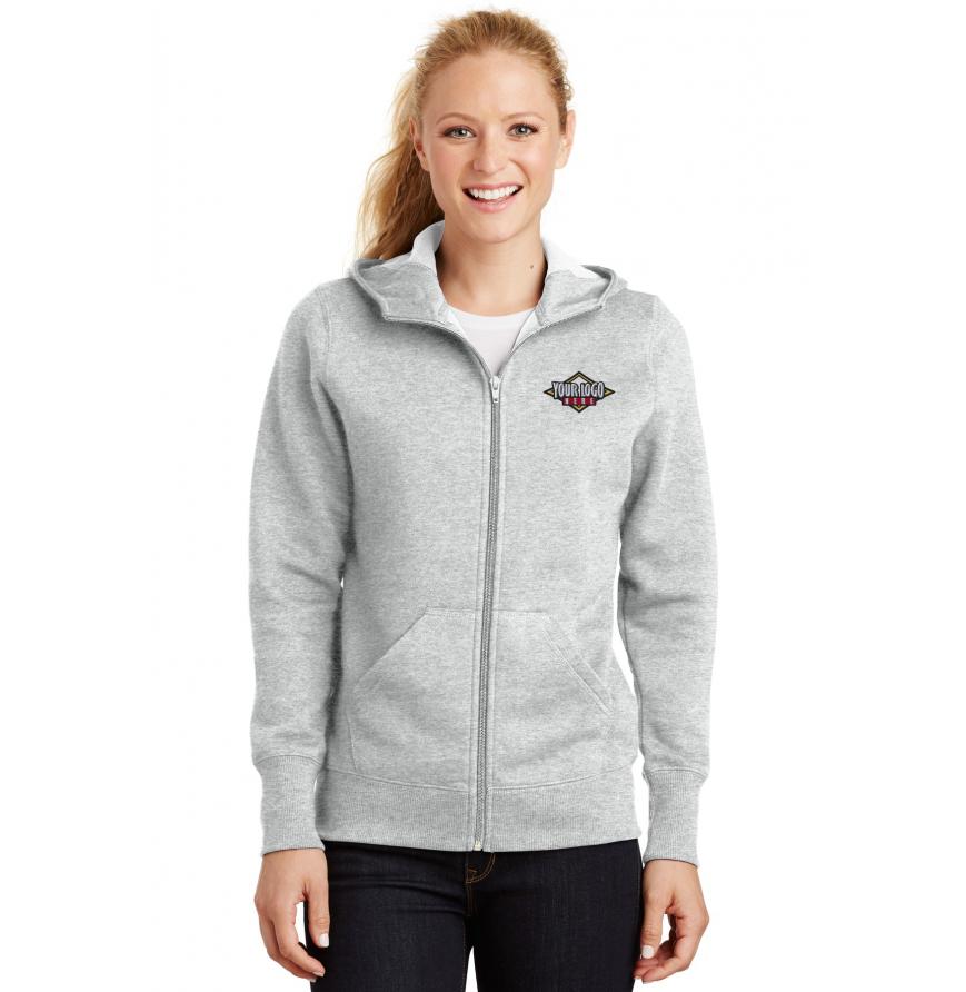 Sport-Tek L265 - DISCONTINUED Sport-Tek Ladies Full-Zip Hooded Fleece Jacket