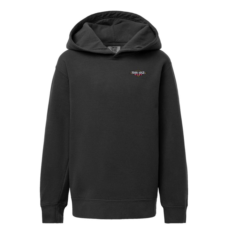 Youth Garment-Dyed Lightweight Fleece Hooded Sweatshirt