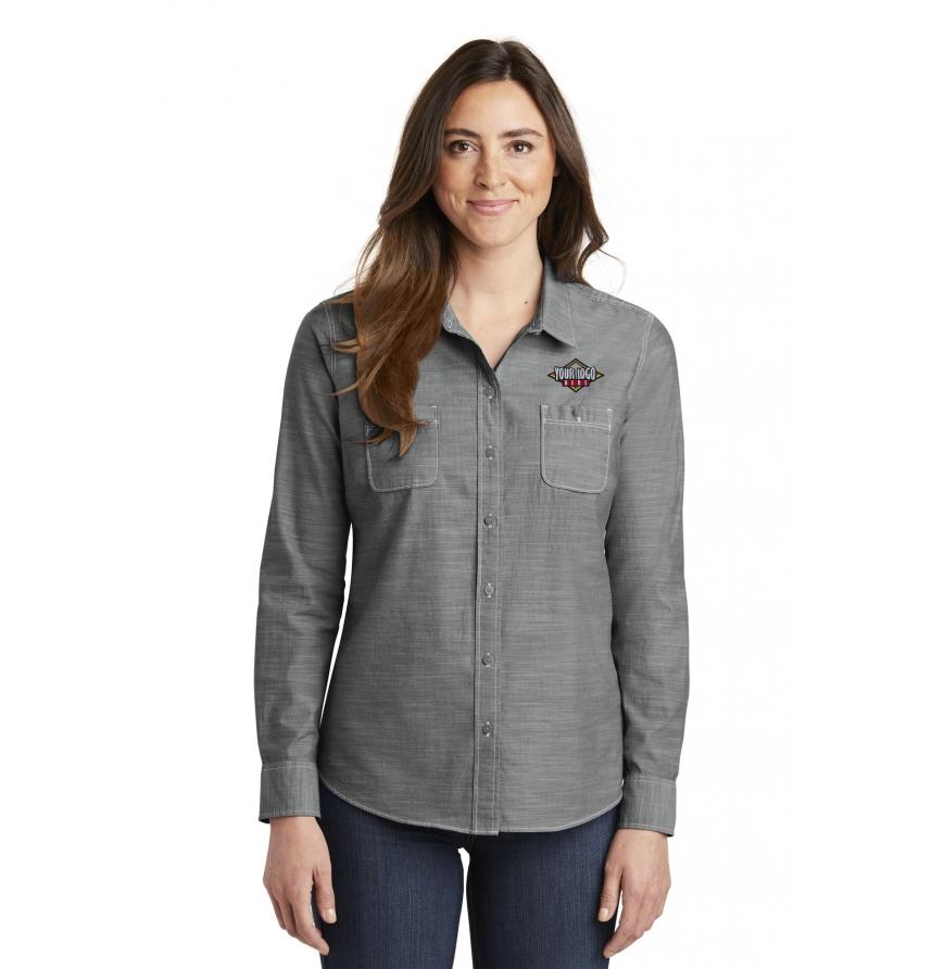 Port Authority LW380 - Port Authority Ladies Slub Chambray Shirt