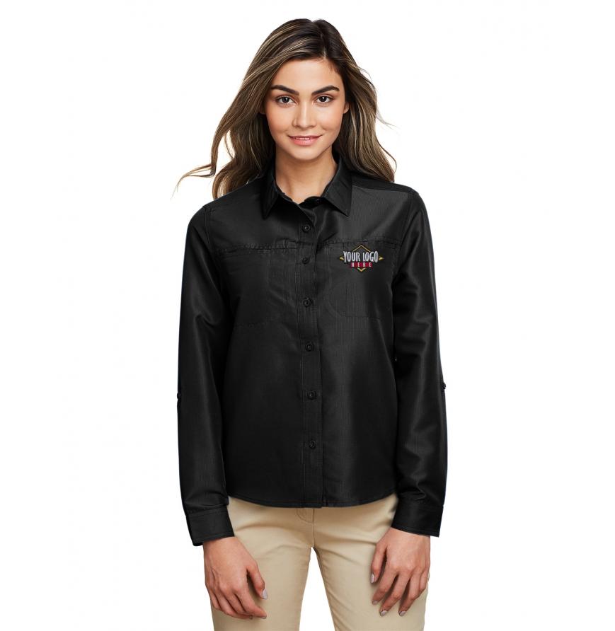 Harriton M580LW - Harriton Ladies Key West Long-Sleeve Performance Staff Shirt