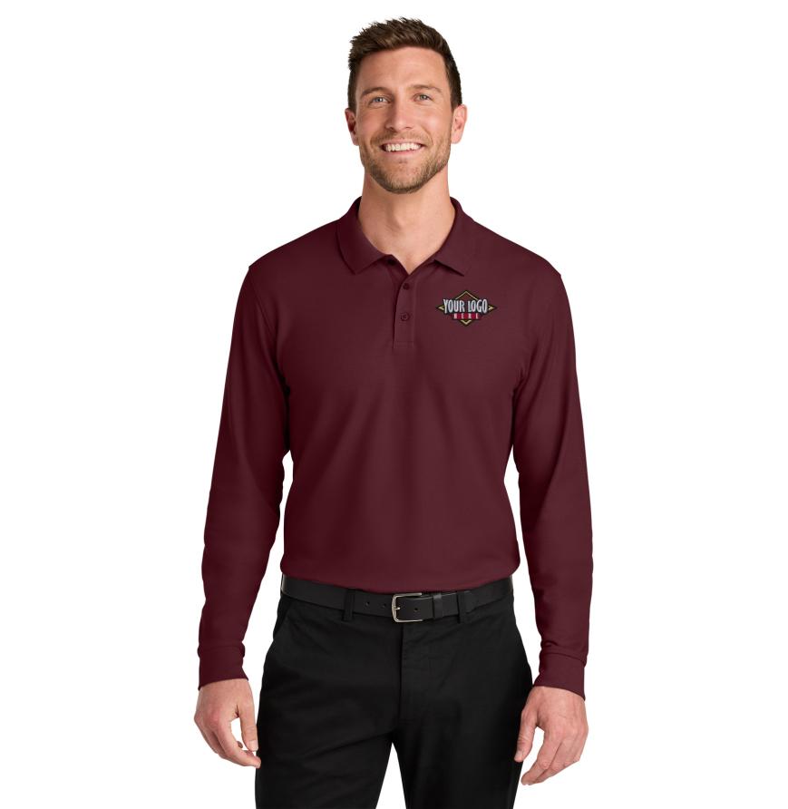 Port Authority Wearever Signature Pique Long Sleeve Polo