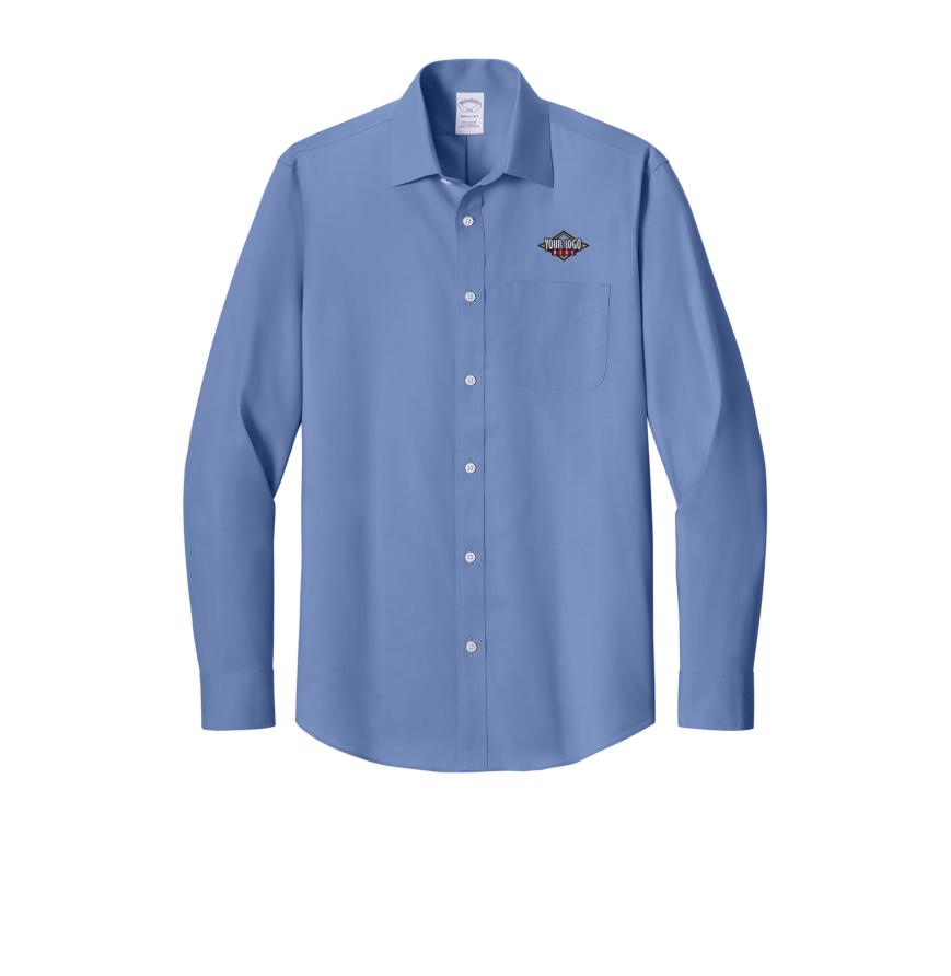 Brooks Brothers Wrinkle-Free Stretch Pinpoint Spread Collar Shirt