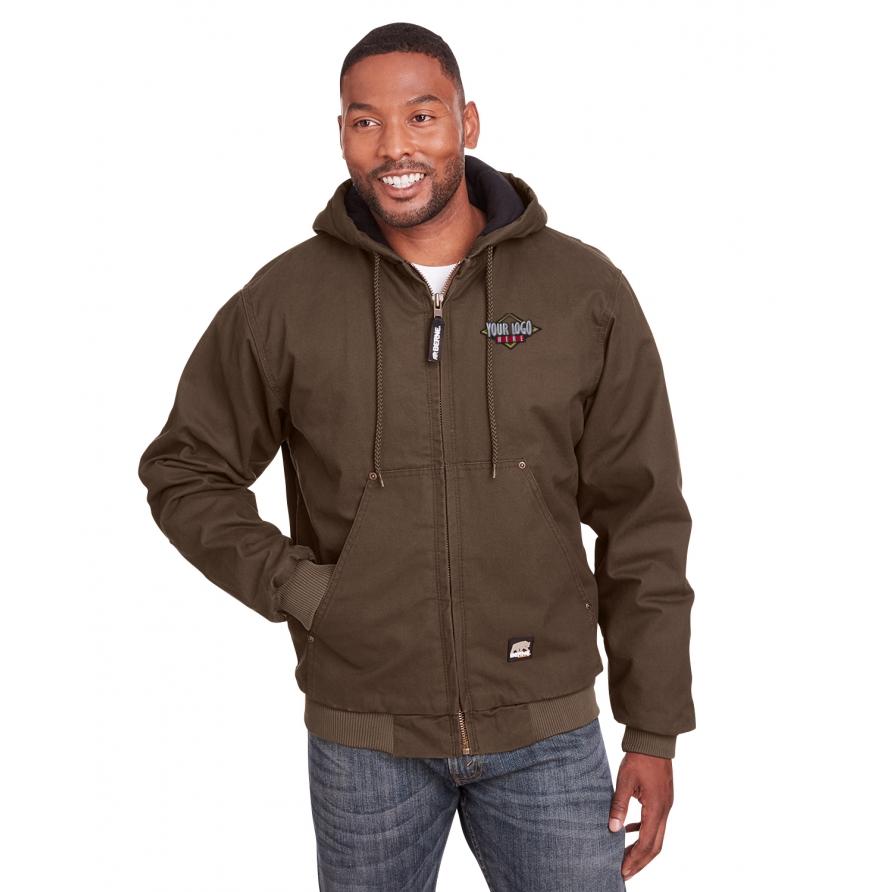 Mens Highland Washed Cotton Duck Hooded Jacket