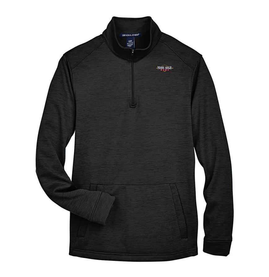 Mens Newbury Mlange Fleece Quarter-Zip Pullover