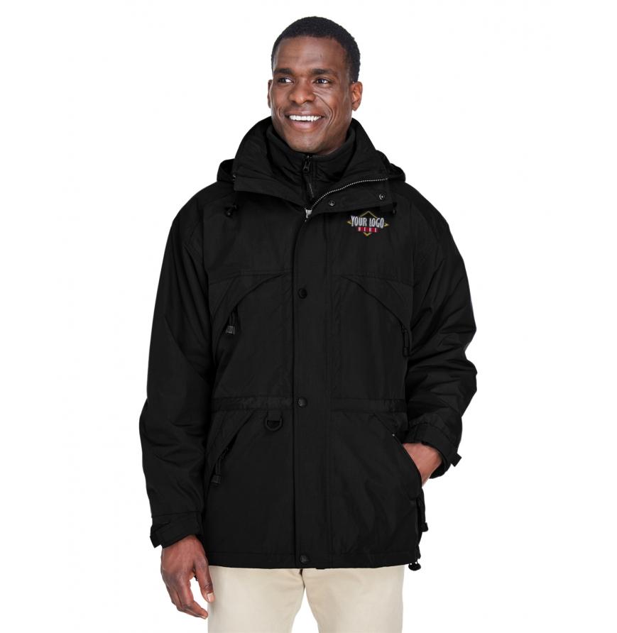 North End 88007 - Adult 3-in-1 Parka with Dobby Trim