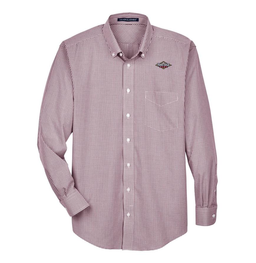 Mens Crown Collection Gingham Check Woven Dress Shirt