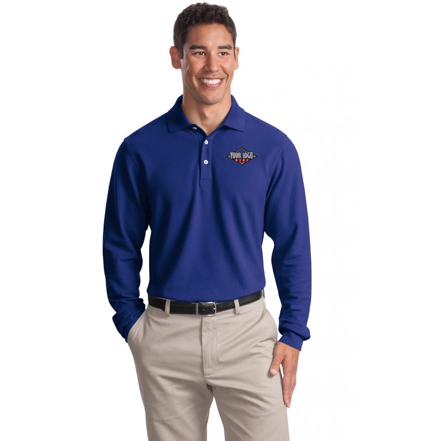 Port Authority TLK800LS - Port Authority Tall Long Sleeve EZCotton Pique Polo