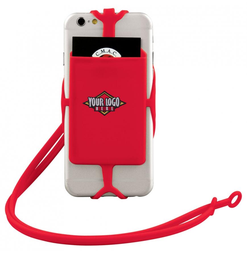 Silicone RFID Card Holder with Lanyard