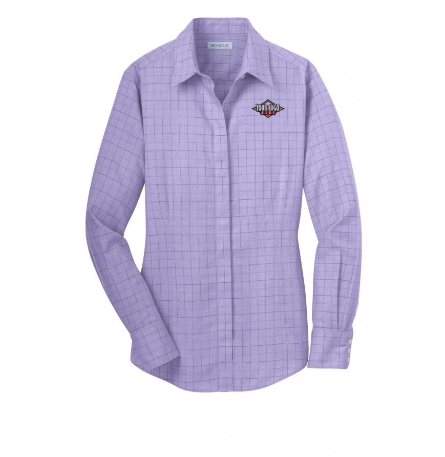 Red House RH71 - Red House Ladies Windowpane Plaid Non-Iron Shirt