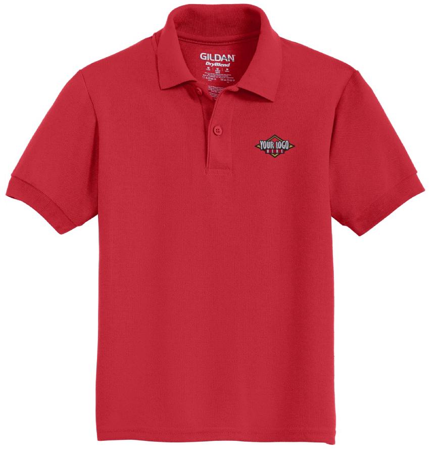 Gildan 72800B - Gildan Youth DryBlend 6-Ounce Double Pique Sport Shirt