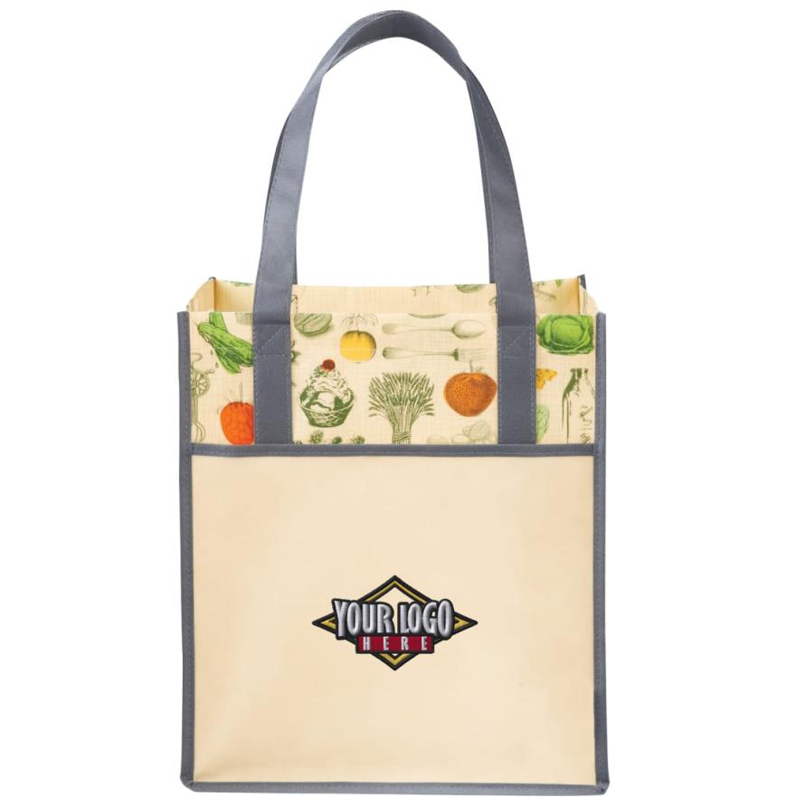 Big Grocery Vintage Laminated Non-Woven Tote