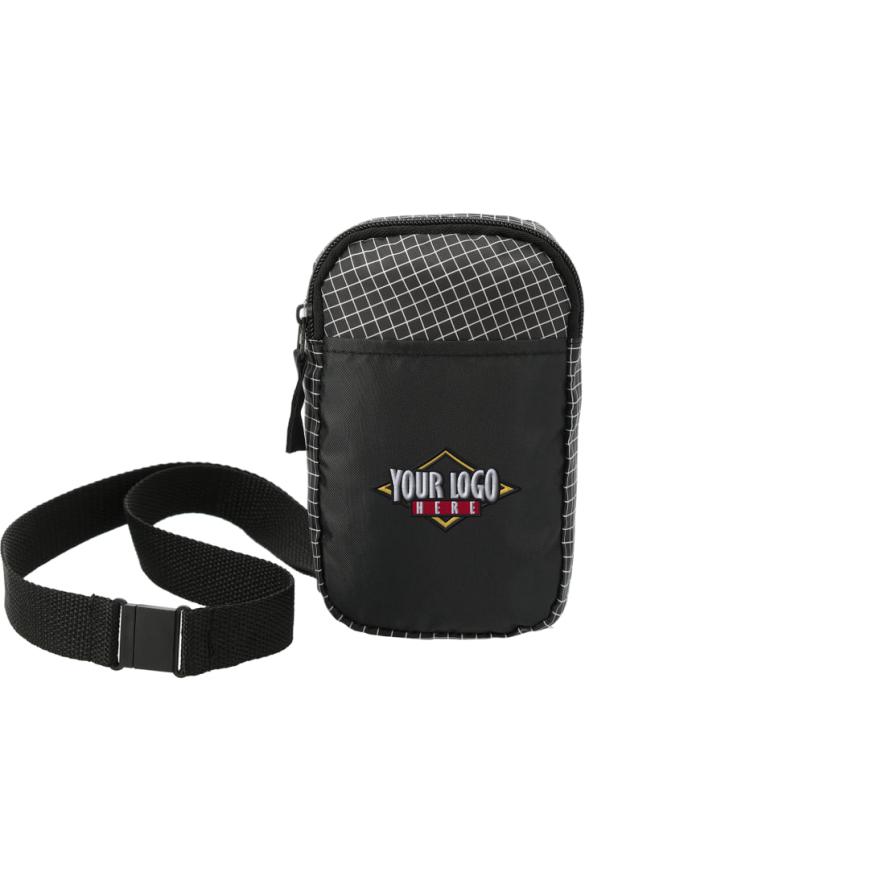 Grid Lanyard Phone Pouch