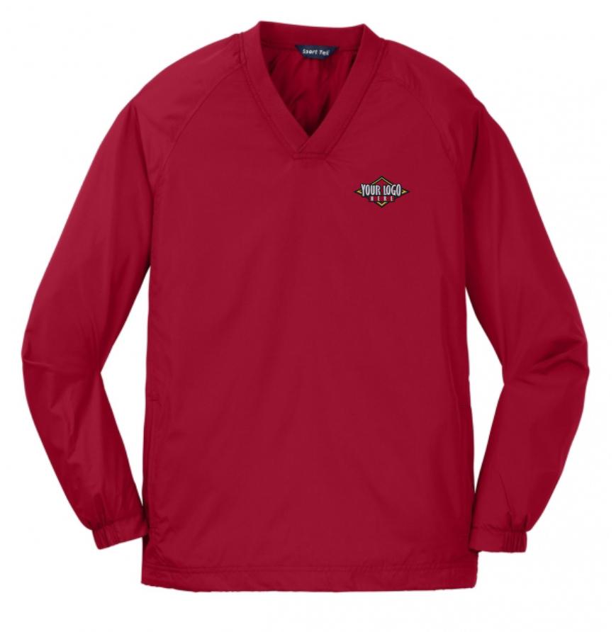 Sport-Tek YST72 - Sport-Tek Youth V-Neck Raglan Wind Shirt