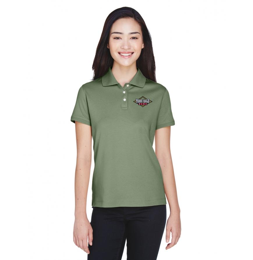 Devon & Jones D140SW - Ladies Solid Perfect Pima Interlock Polo
