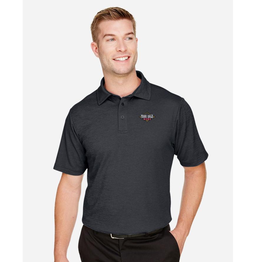 Mens CrownLux Performance Address Mlange Polo