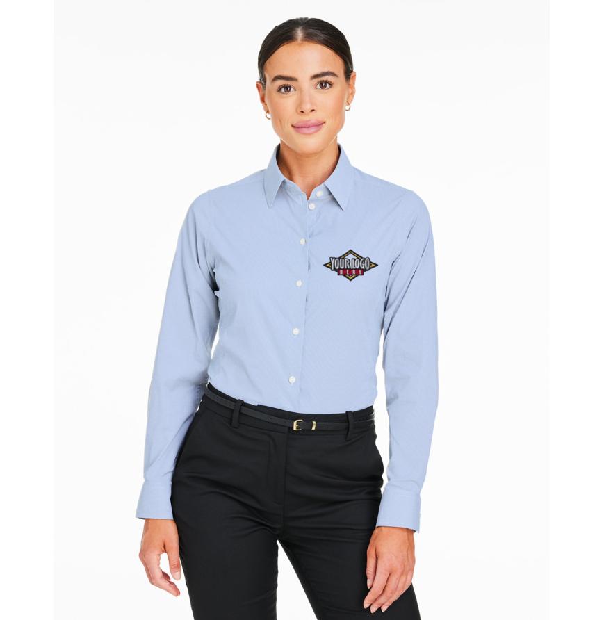 Devon & Jones DG537W - Crownlux Performance Ladies Microstripe Shirt