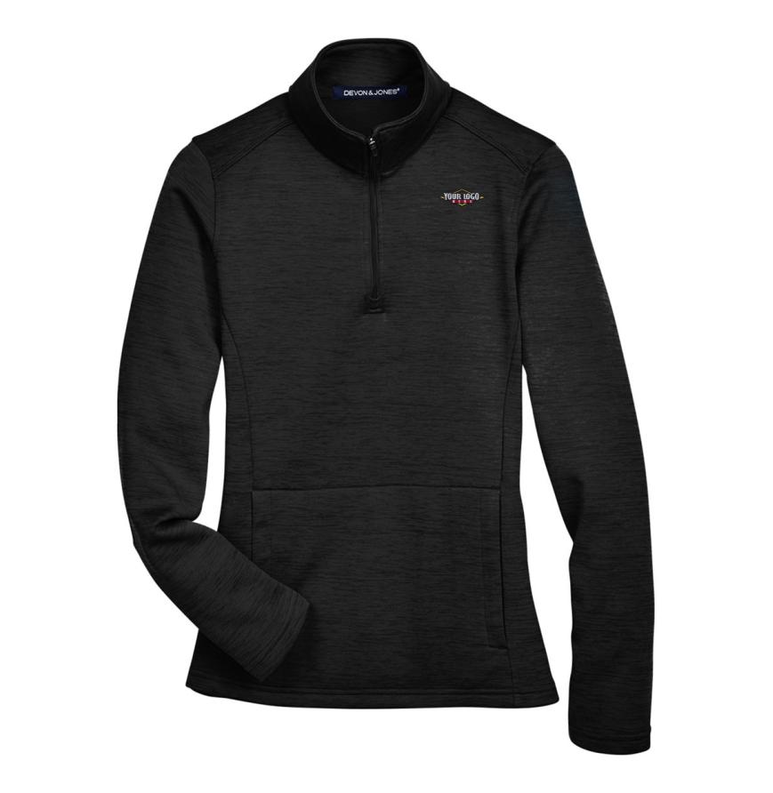 Womens Newbury Mlange Fleece Quarter-Zip Pullover