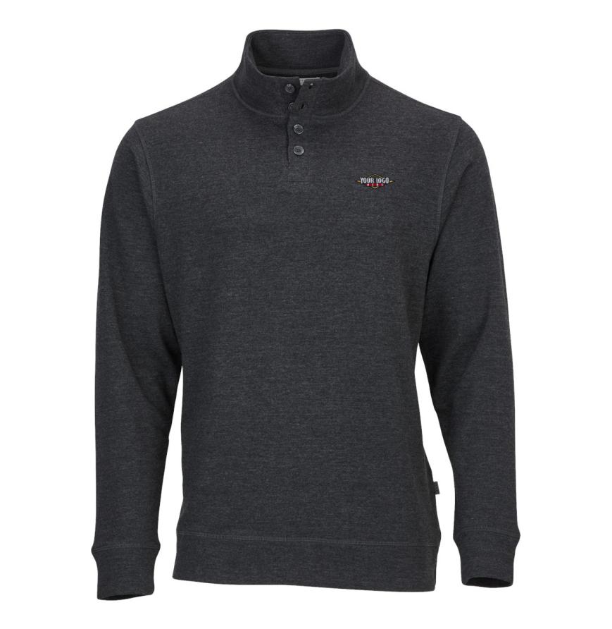 Mens French Terry Button Pullover