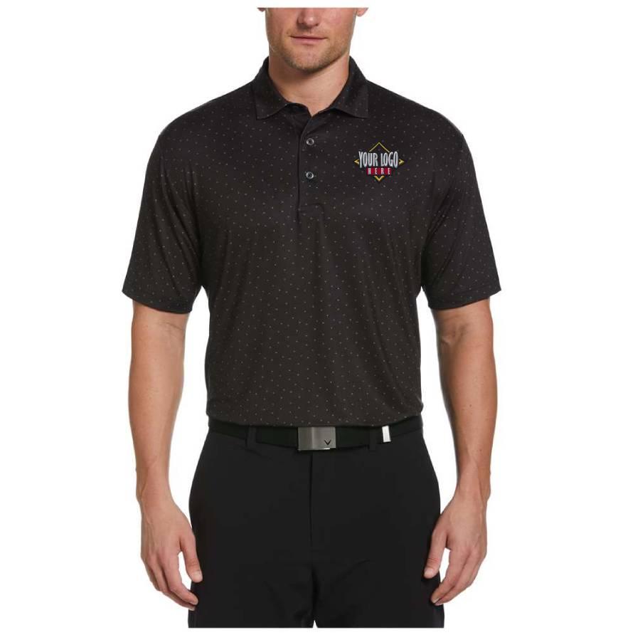 Callaway Ss Micro Chev Print Polo