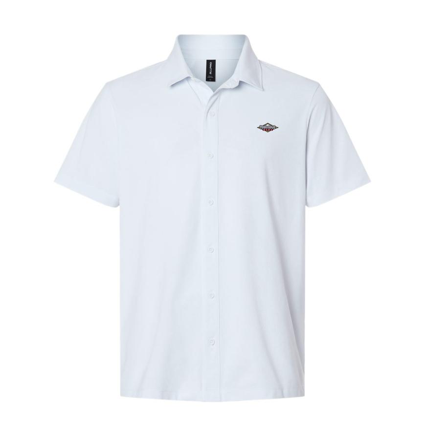 Mens Pro-Flex Sorona Button Down Short Sleeve Shirt