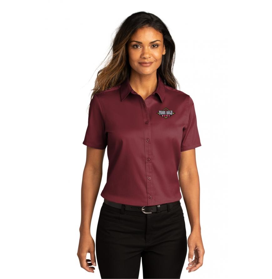 Port Authority LW809 - Port Authority Ladies Short Sleeve SuperPro React Twill Shirt