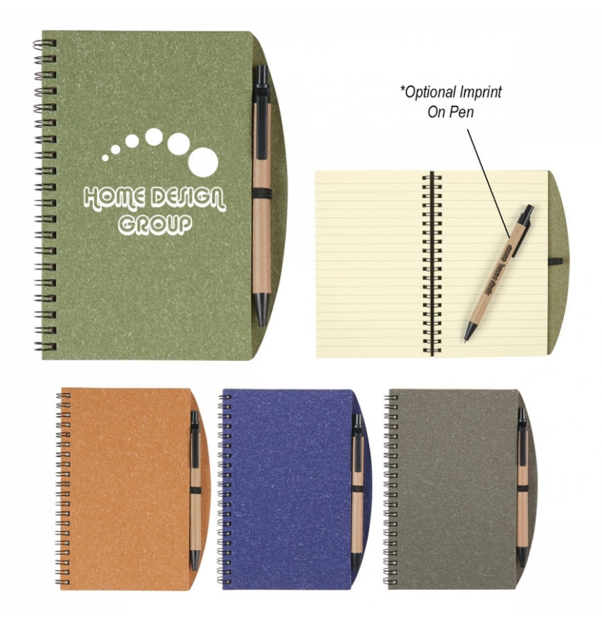 Eco Inspired Spiral Notebook Pen