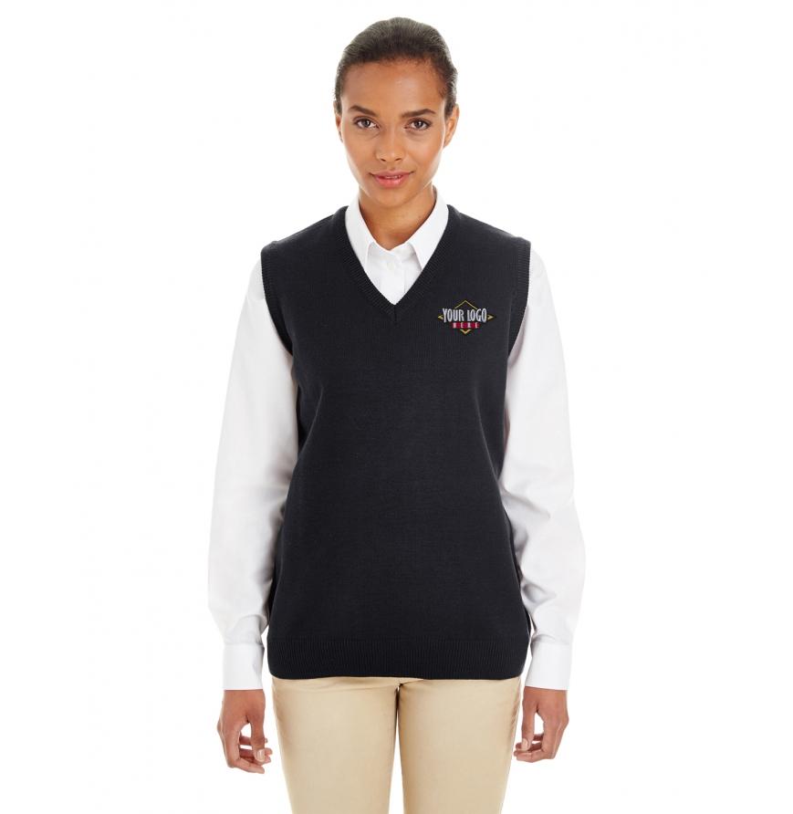 Harriton M415W - Harriton Ladies Pilbloc V-Neck Sweater Vest