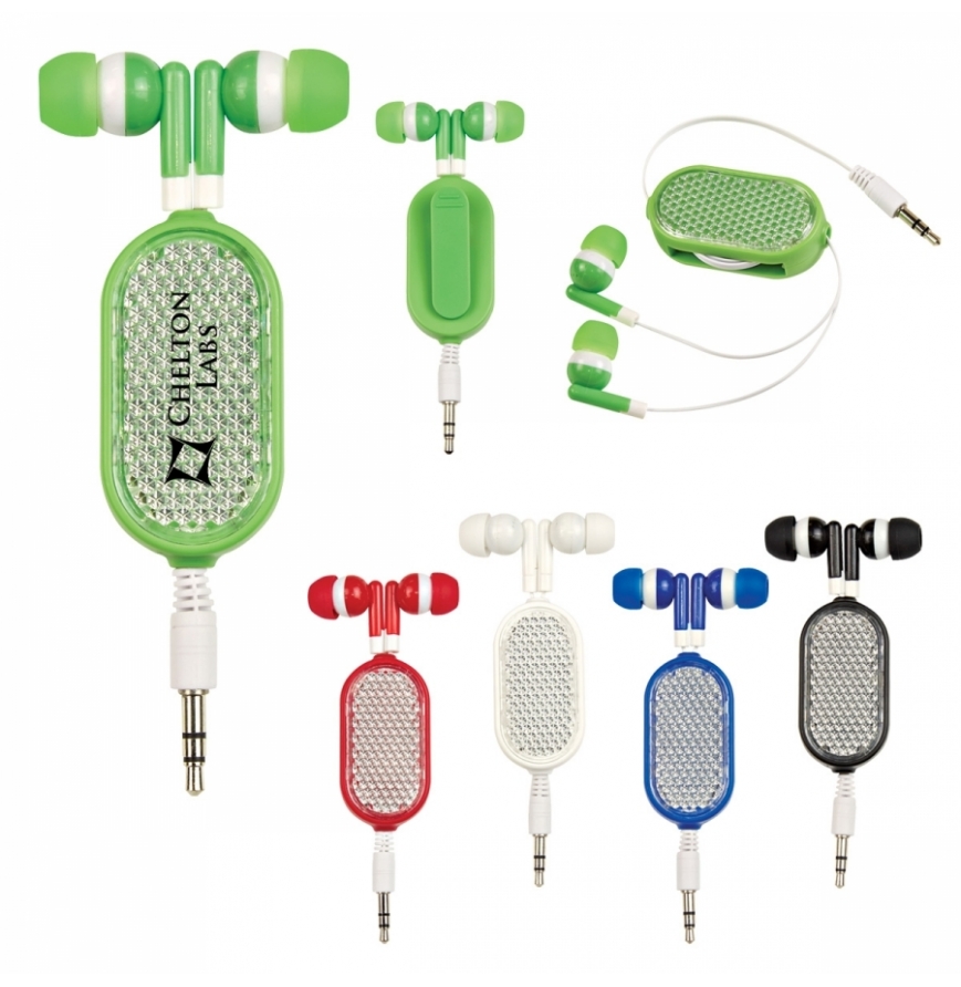 Reflective Retractable Earbuds