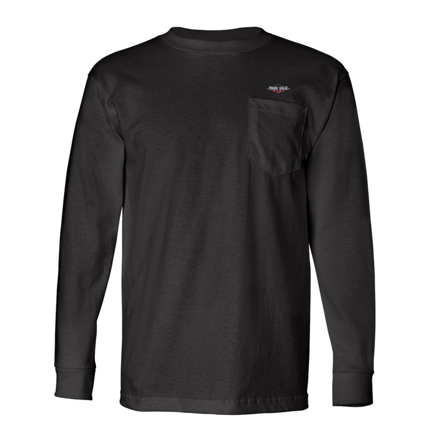 Unisex USA-Made Long Sleeve Pocket T-Shirt