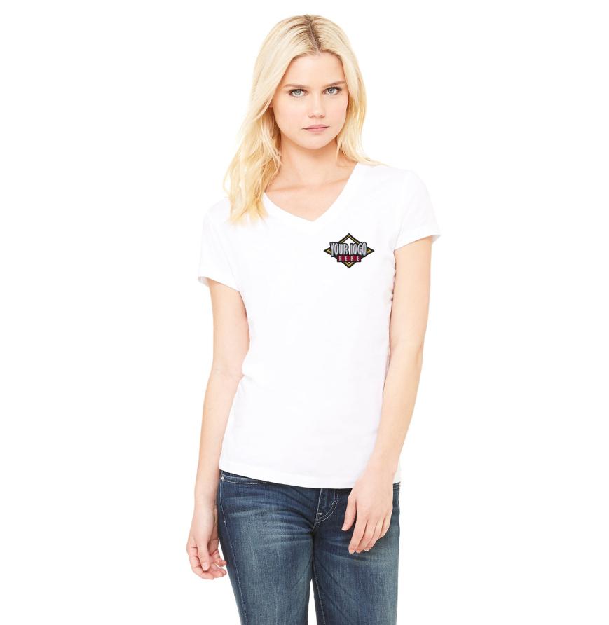 Bella B6005 - Ladies Jersey Short-Sleeve V-Neck T-Shirt