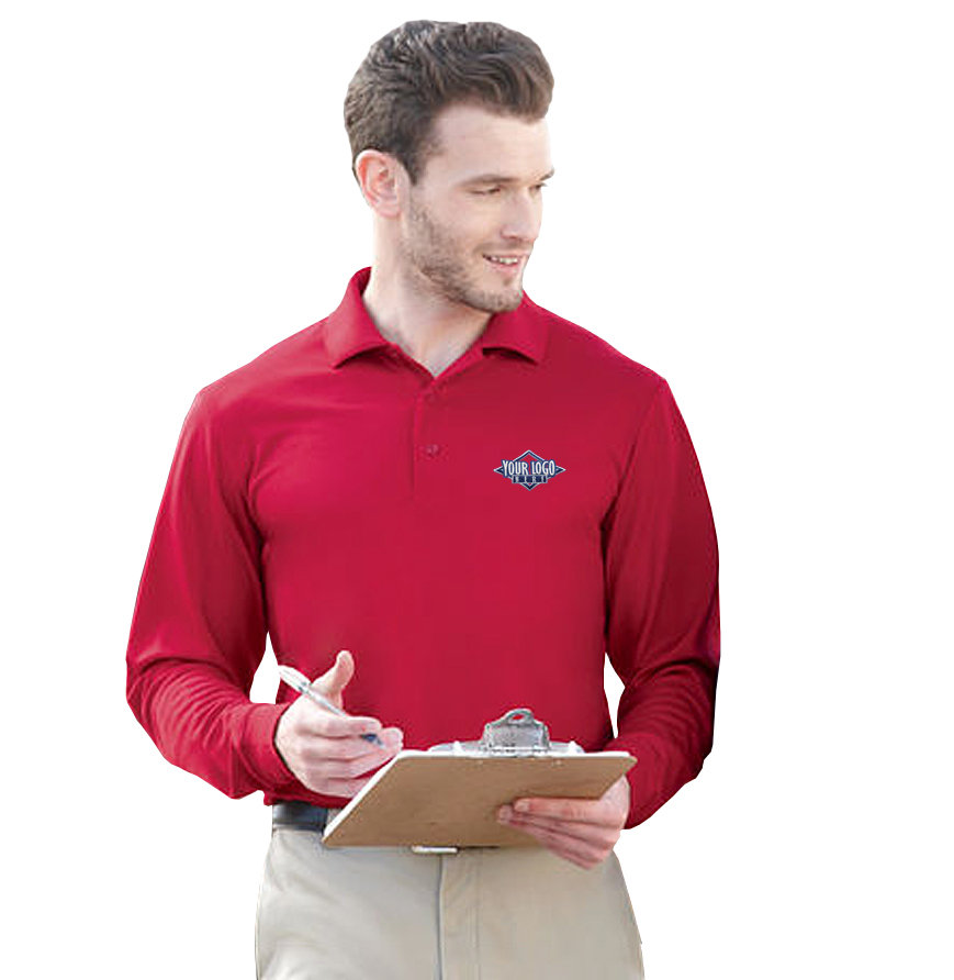 Mens Long Sleeve Core Performance Dri-Tech Polo
