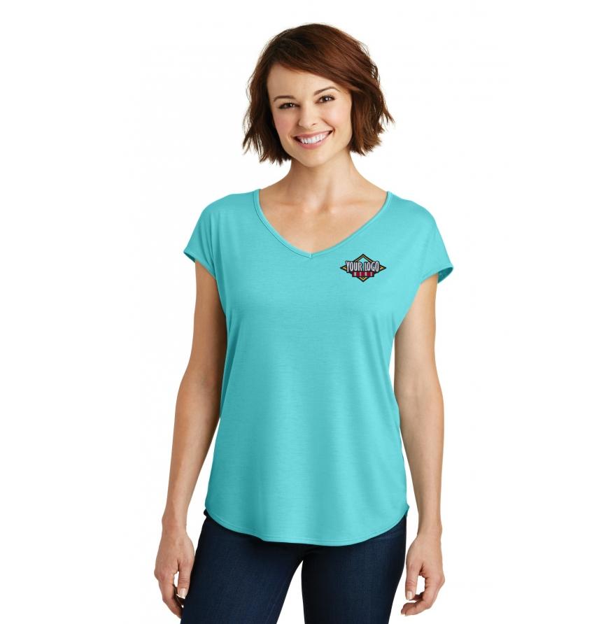 District Women s Drapey Cross-Back Tee