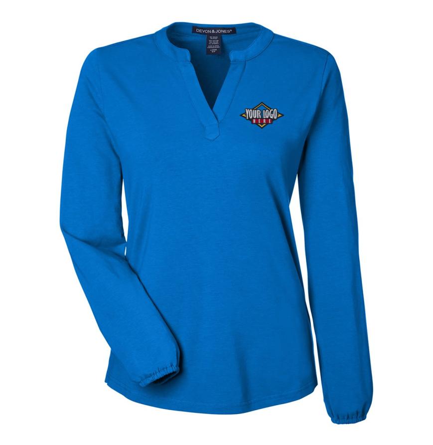 Womens Raleigh Half-Placket Knit Top