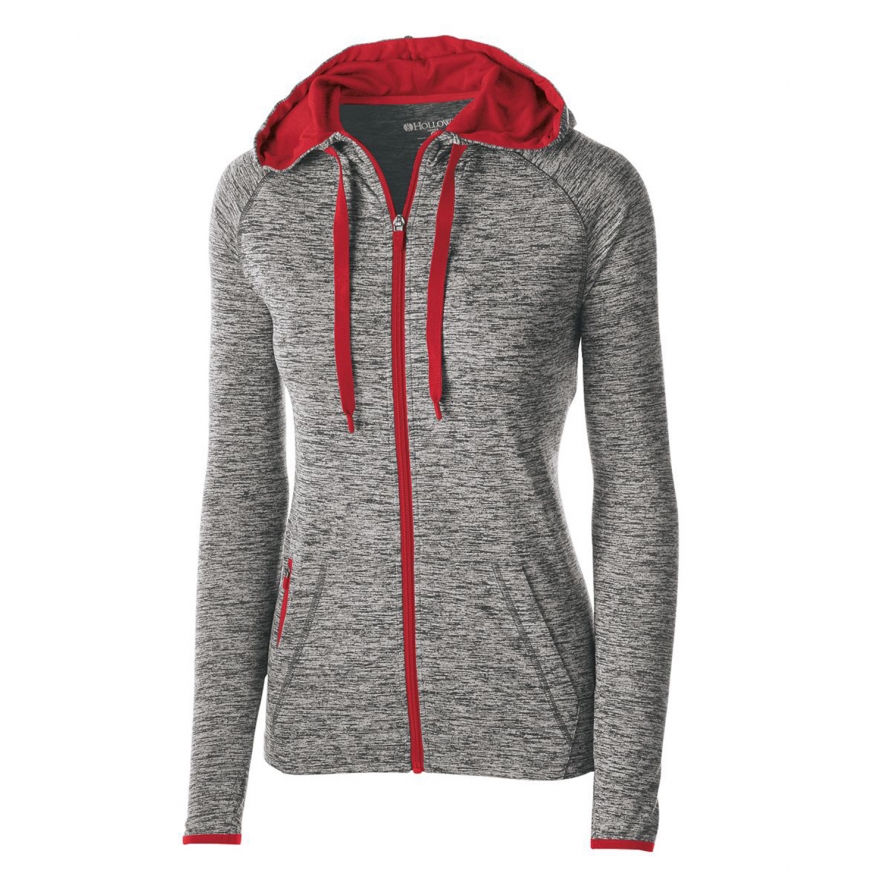 CARBON HEATHER-SCARLET