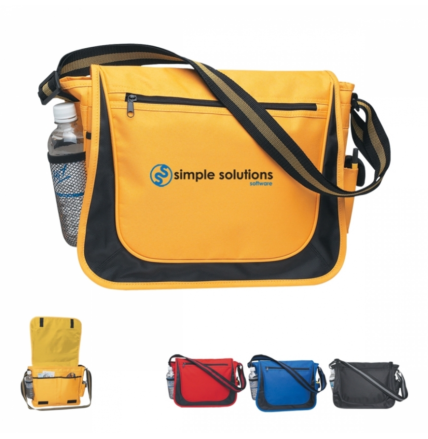 Messenger Bag With Matching Striped Handle