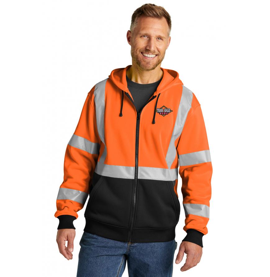 CornerStone A107 Class 3 Heavy-Duty Fleece Full-Zip Hoodie