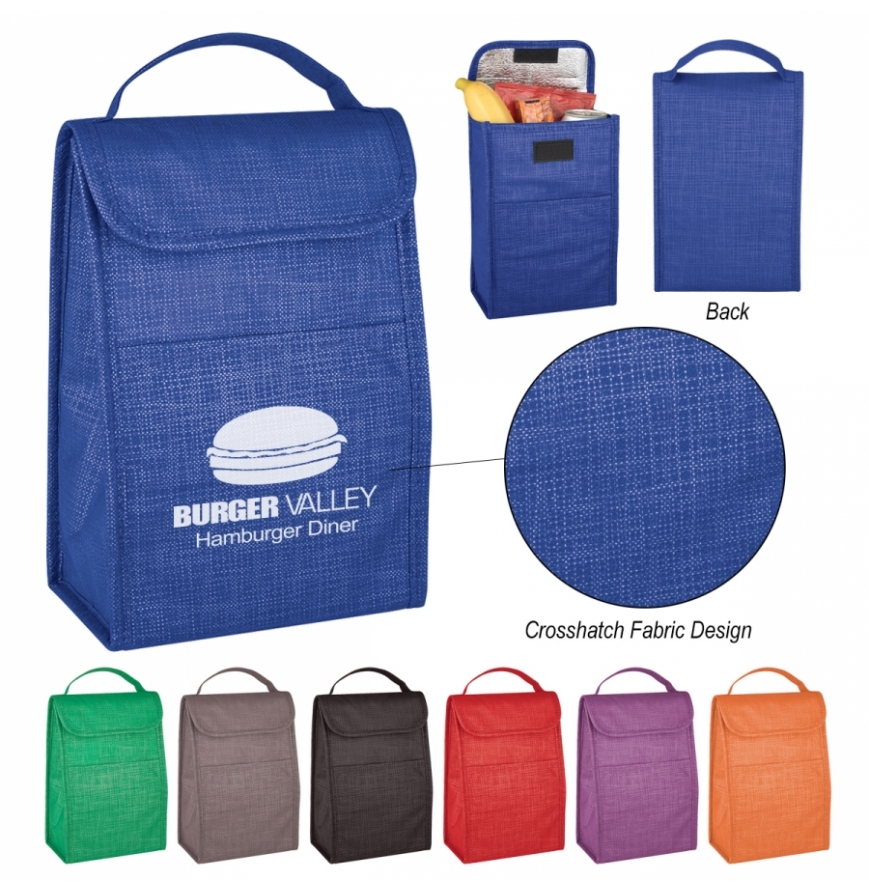 Crosshatch Non-Woven Lunch Bag