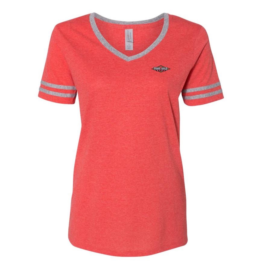 Womens Varsity Triblend V-Neck T-Shirt