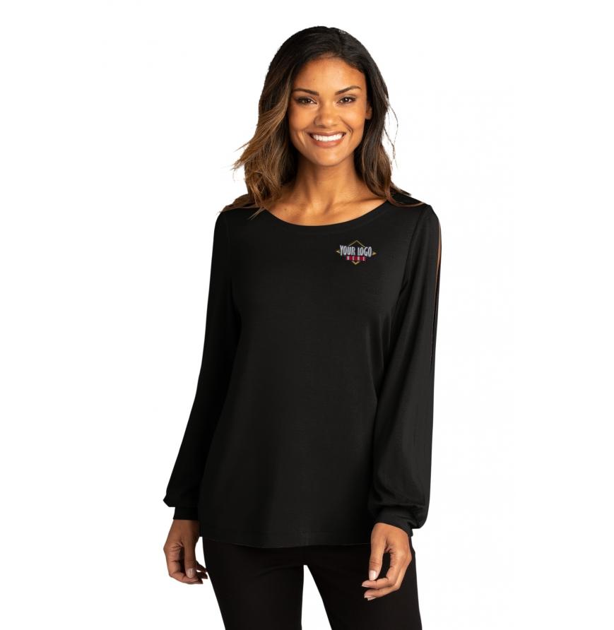 Port Authority LK5600 - Port Authority Ladies Luxe Knit Jewel Neck Top