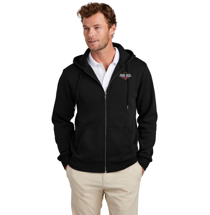 Brooks Brothers BB18208 - Brooks Brothers Double-Knit Full-Zip Hoodie
